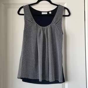 Black and white work blouse. New York & Company size medium.